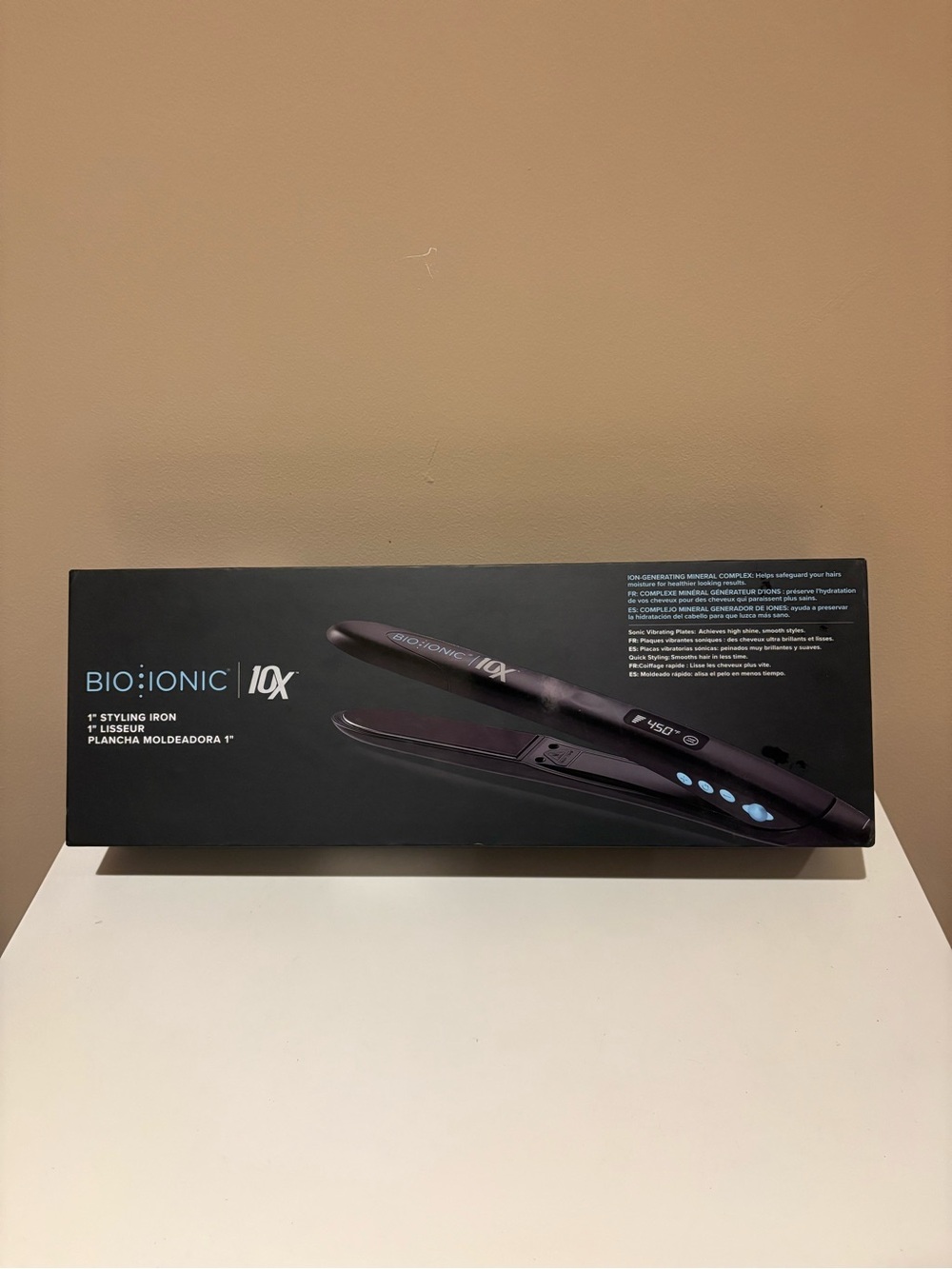 Bio Ipnic 10x Black 1" Styling Iron - Professional Flat Iron